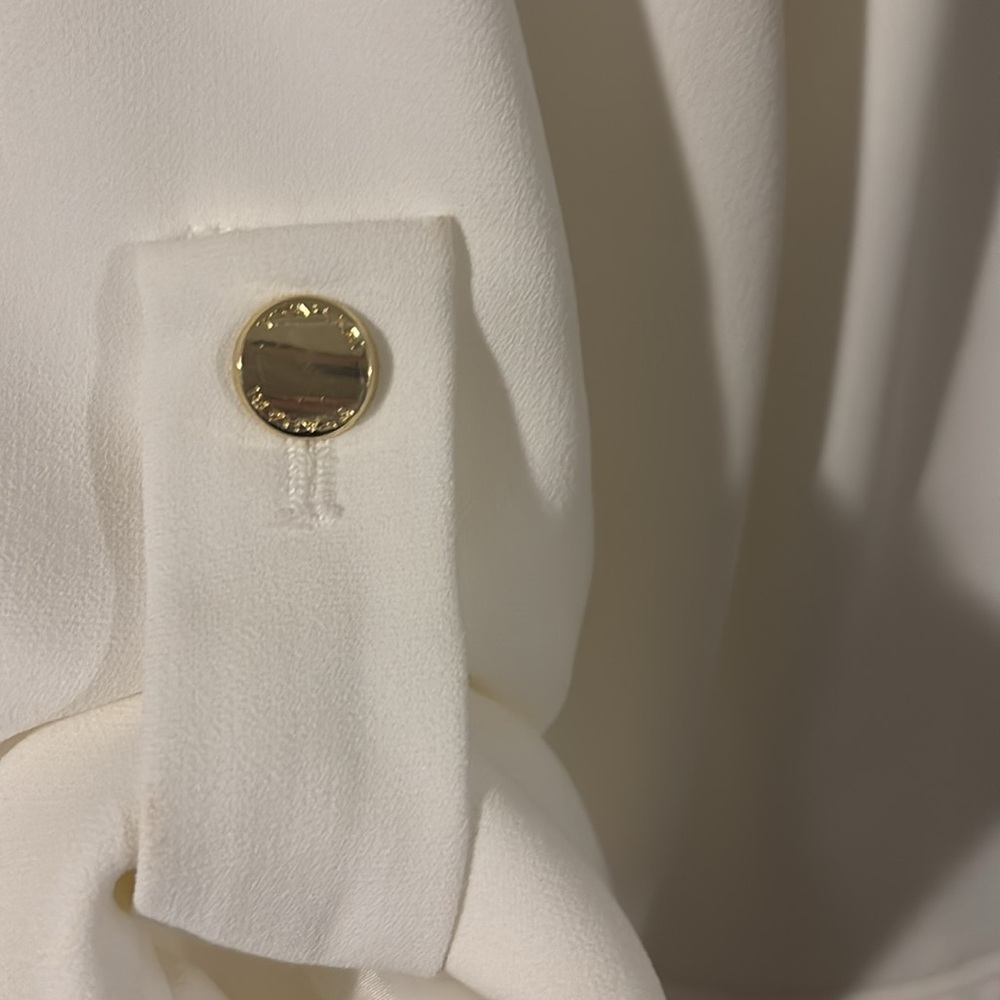 Tahari White Blazer Relaxed Fit Minimalist Design - Picture 2 of 3